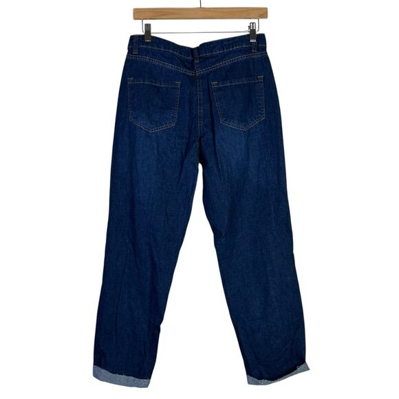NWT Parisian ASOS Boyfriend Jeans Womens 6 Dark Wash Distressed Slouchy Tomboy - Picture 7 of 8